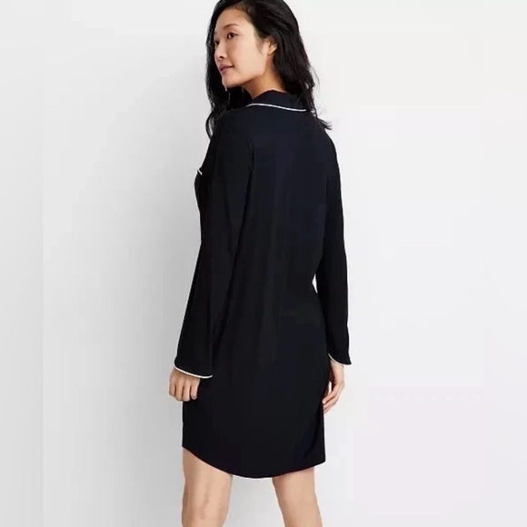 State of Day Notched-Collar Sleepshirt Black XL NWT - Picture 2 of 6